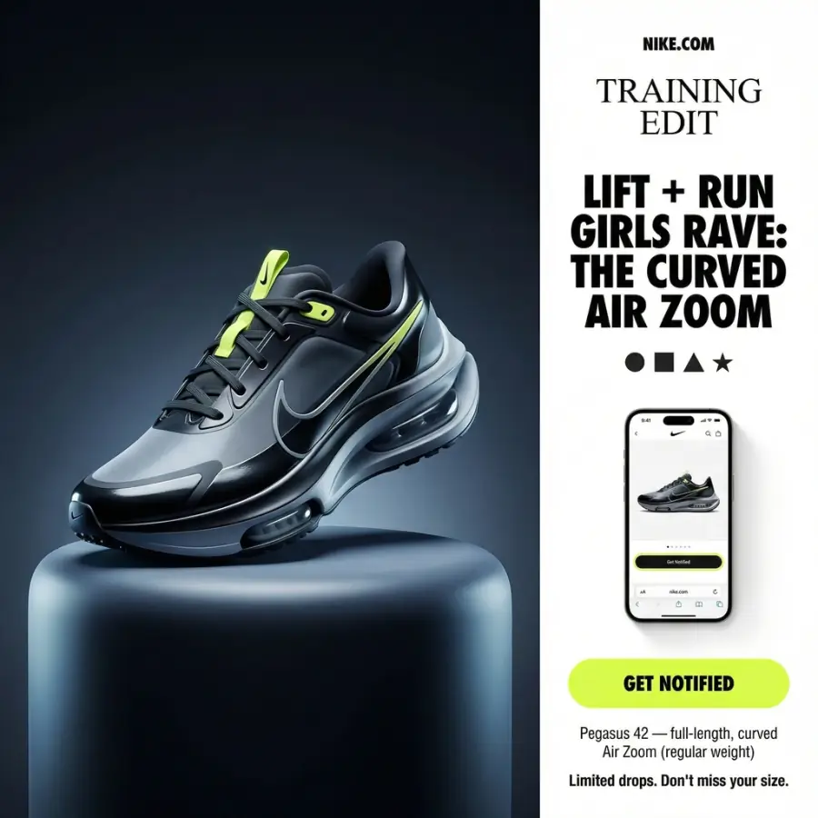A new format for the running shoe ad, made by Mako